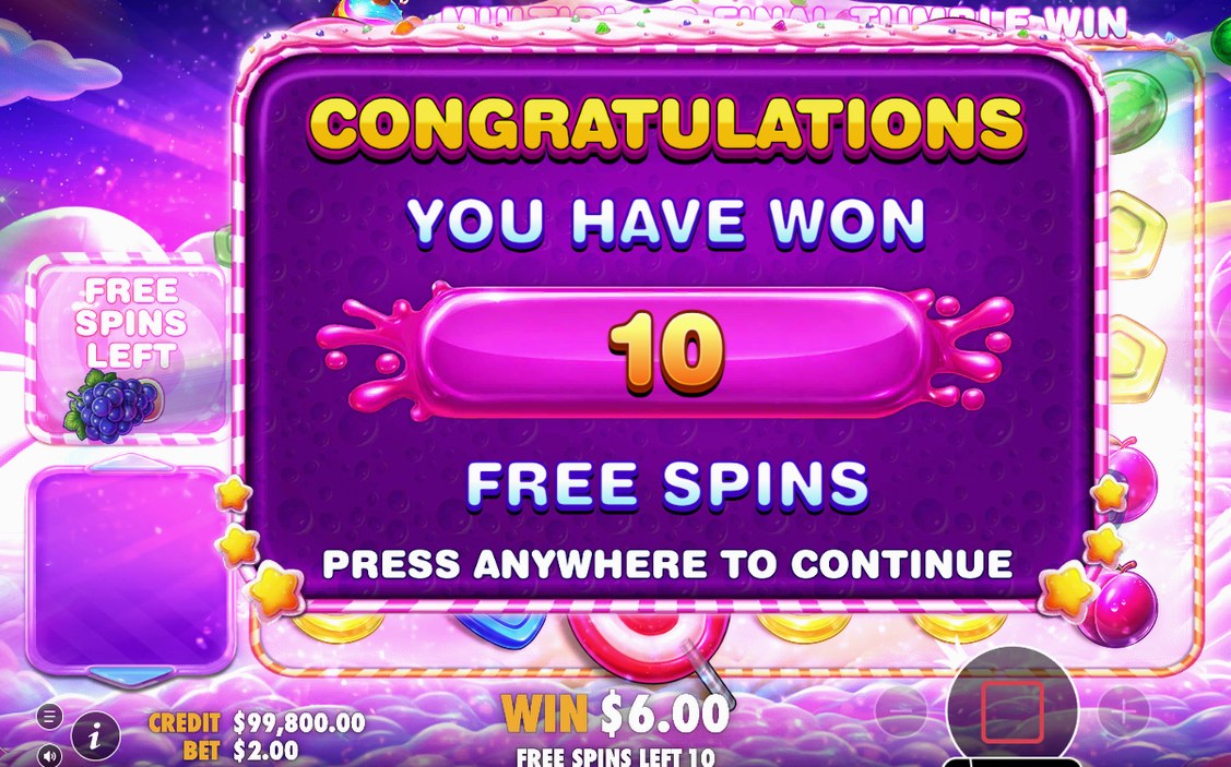 Free Spins-läget där MULTIPLIER-bomber landar på rullarna